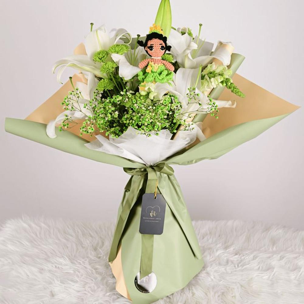 Ramo Tiana + Peluche - Amigurumi - Ramo de flores -Arreglo floral