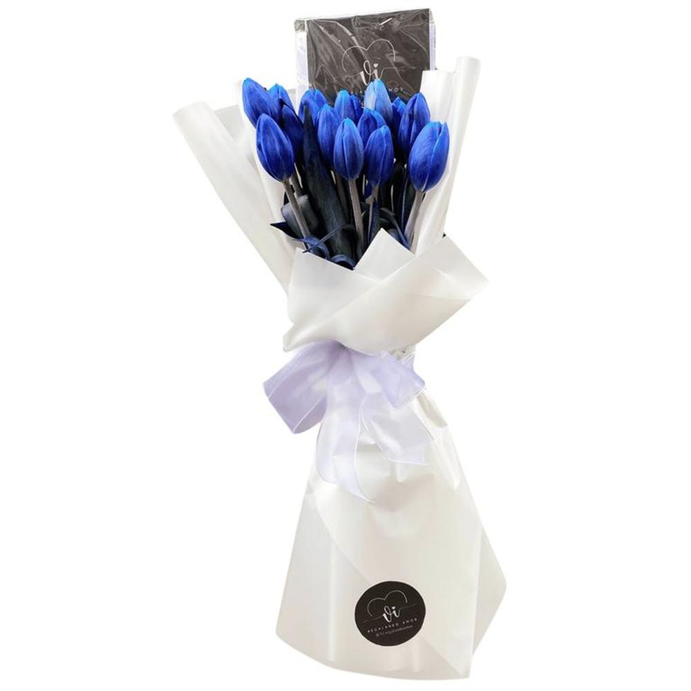 Ramo de 15 Tulipanes Azules -  Ramo de Flores