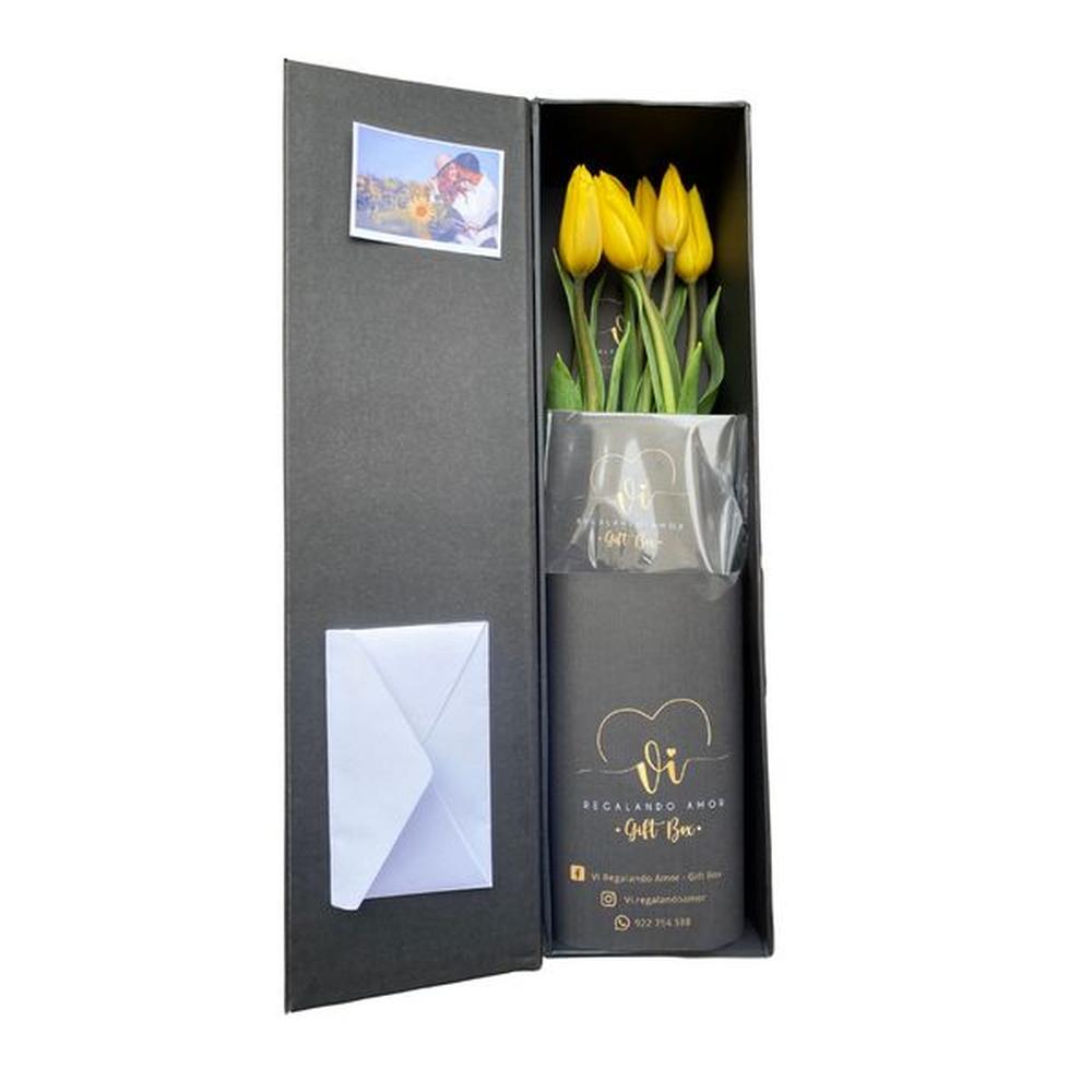 Box Luxury Tulipanes Amarillos