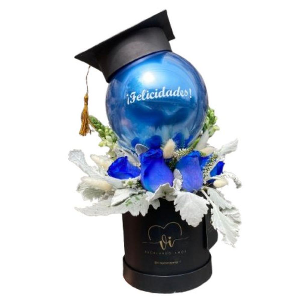 Box Floral Victoria - Graduacion - Rosas azules - Box Floral
