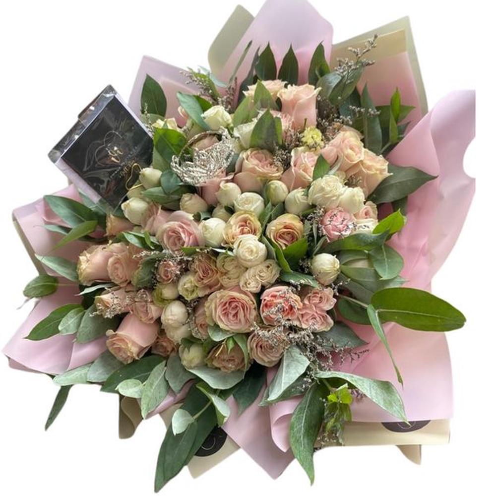 Ramo Delia - Buchon rosas inglesas -  Ramo de Flores