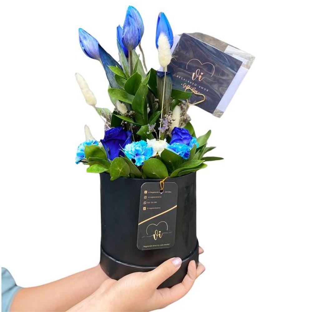 Box Serena -Tulipanes Azules - Ramo de Flores