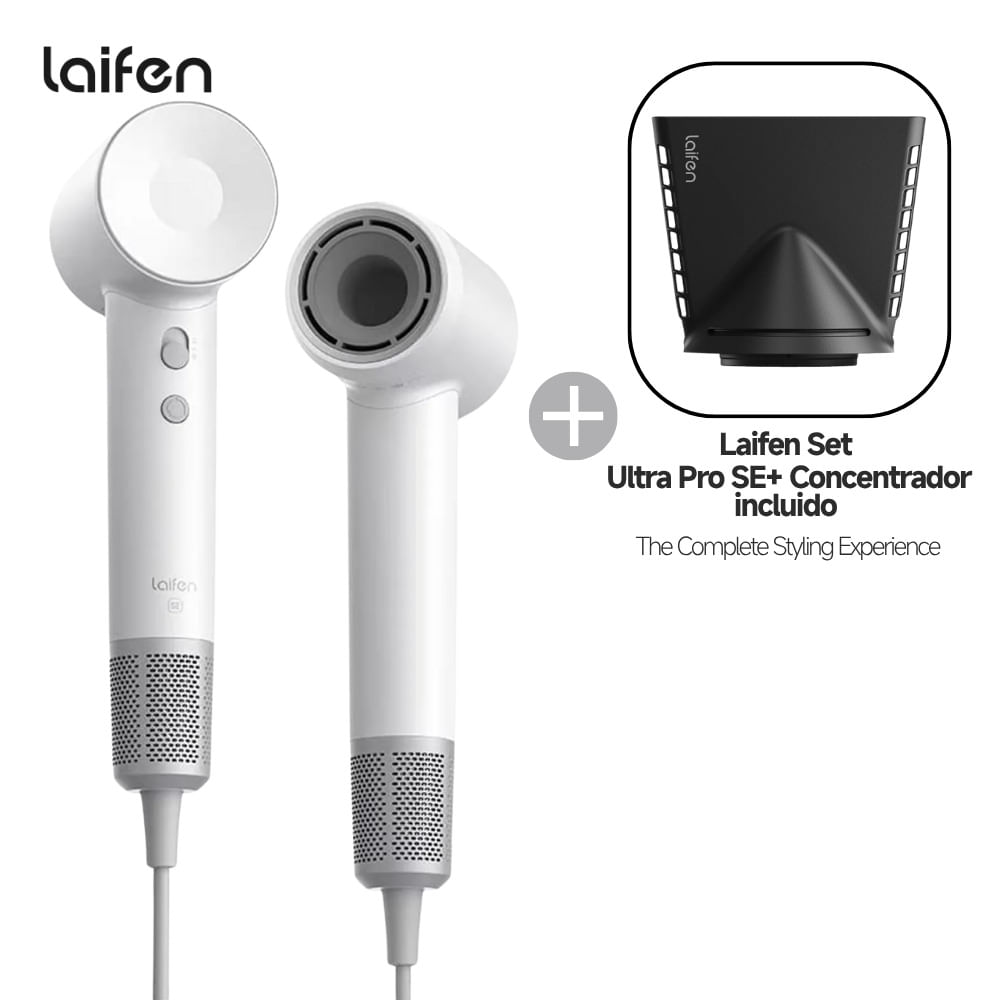 Secadora de Cabello Laifen Ultra Pro SE Blanco + Boquilla Concentrador Gris