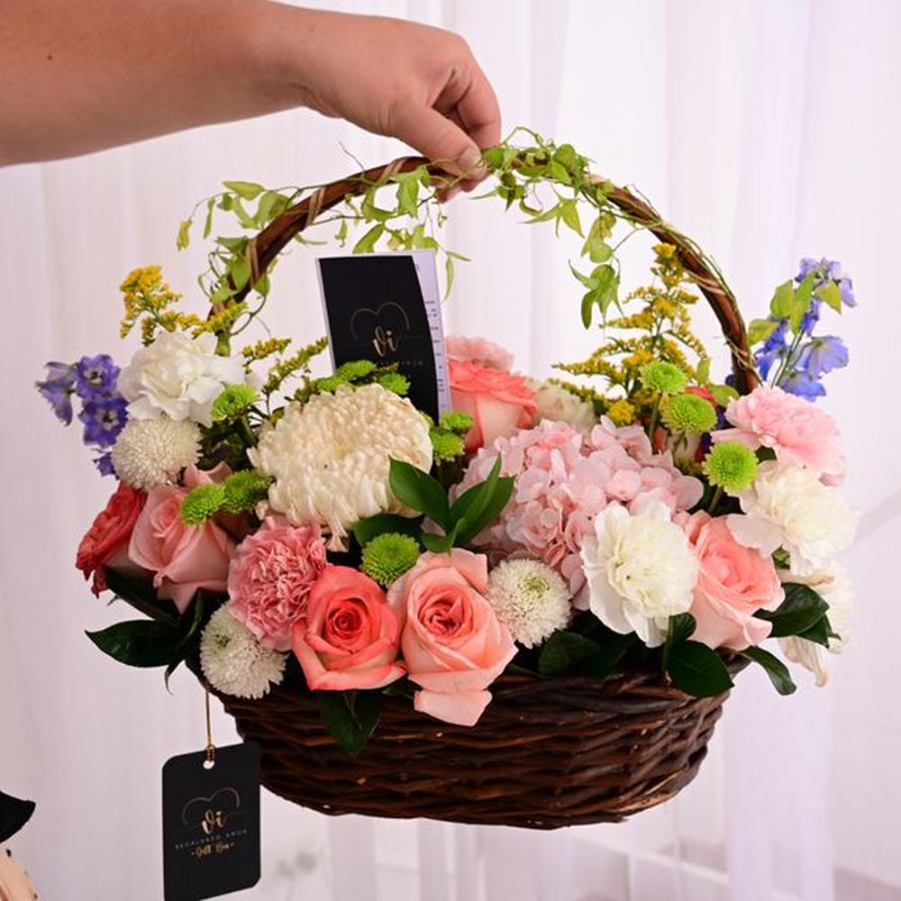 Canasta Azucena - Ramo de Flores
