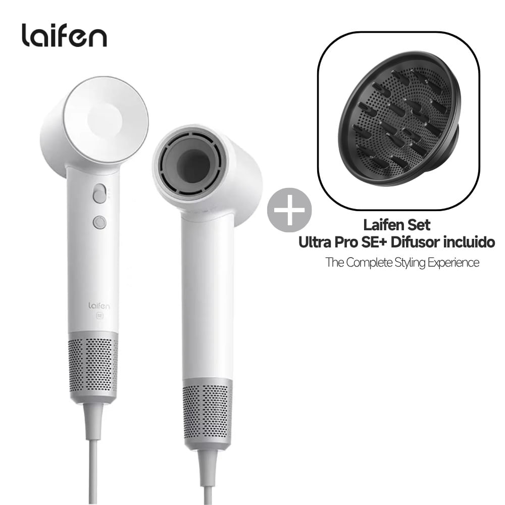 Secadora de Cabello Laifen Ultra Pro SE Blanco + Boquilla Difusora Gris