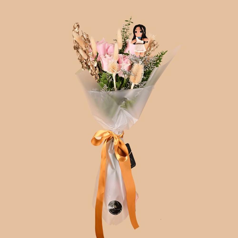 Ramo Pocahontas + Peluche - Ramo de flores - Ramo de princesas