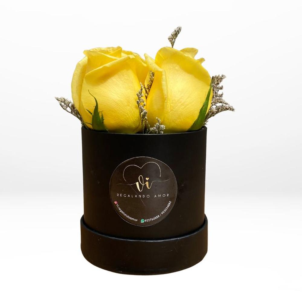 Mini Box Rosas Amarillas - Rosas amarillas - Arreglo floral