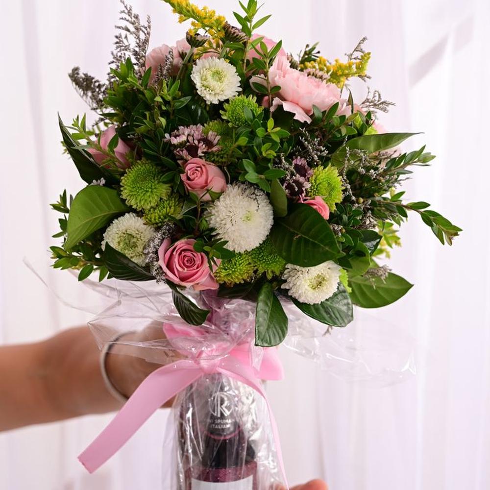 Mini Espumante Riccadonna Floral -  Ramo Floral - Flores - Naturales