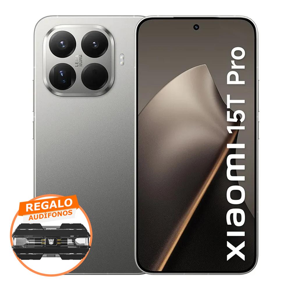 Celular Xiaomi 15T Gray Black 12GB RAM 512GB ROM US - Gris + Audifonos Transformers TF-T01
