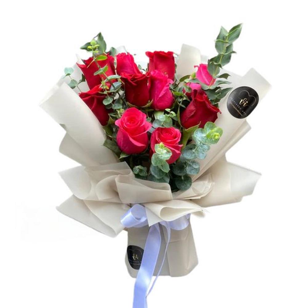 Ramo de 12 rosas rojo y rosa- Pasion Floral- ramo de flores