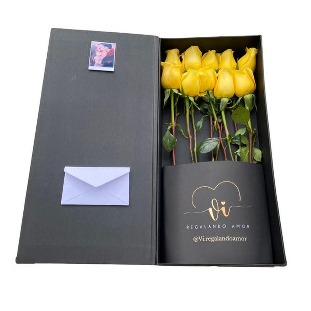 Box Luxury Imperial Rosas Amarillas - Arreglo floral