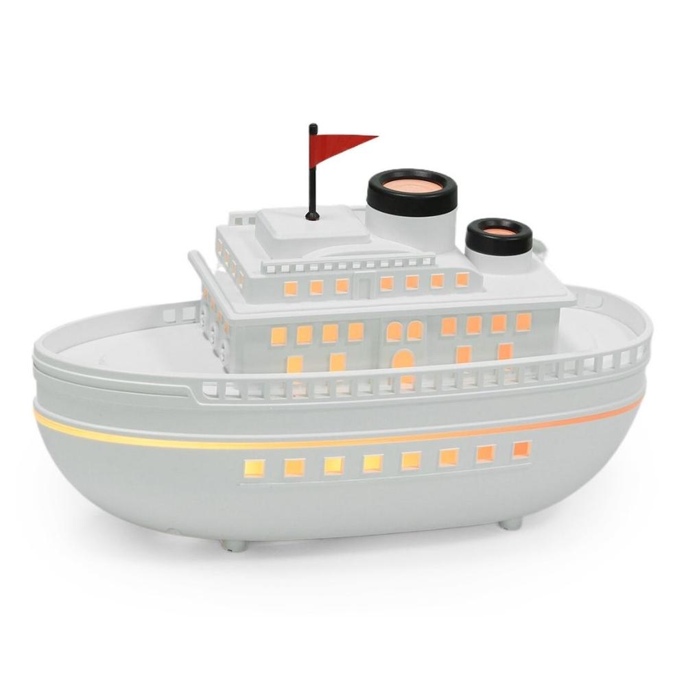 Difusor de Aroma Ultrasónico Barco 300ml con Luces LED y Temporizador Blanco