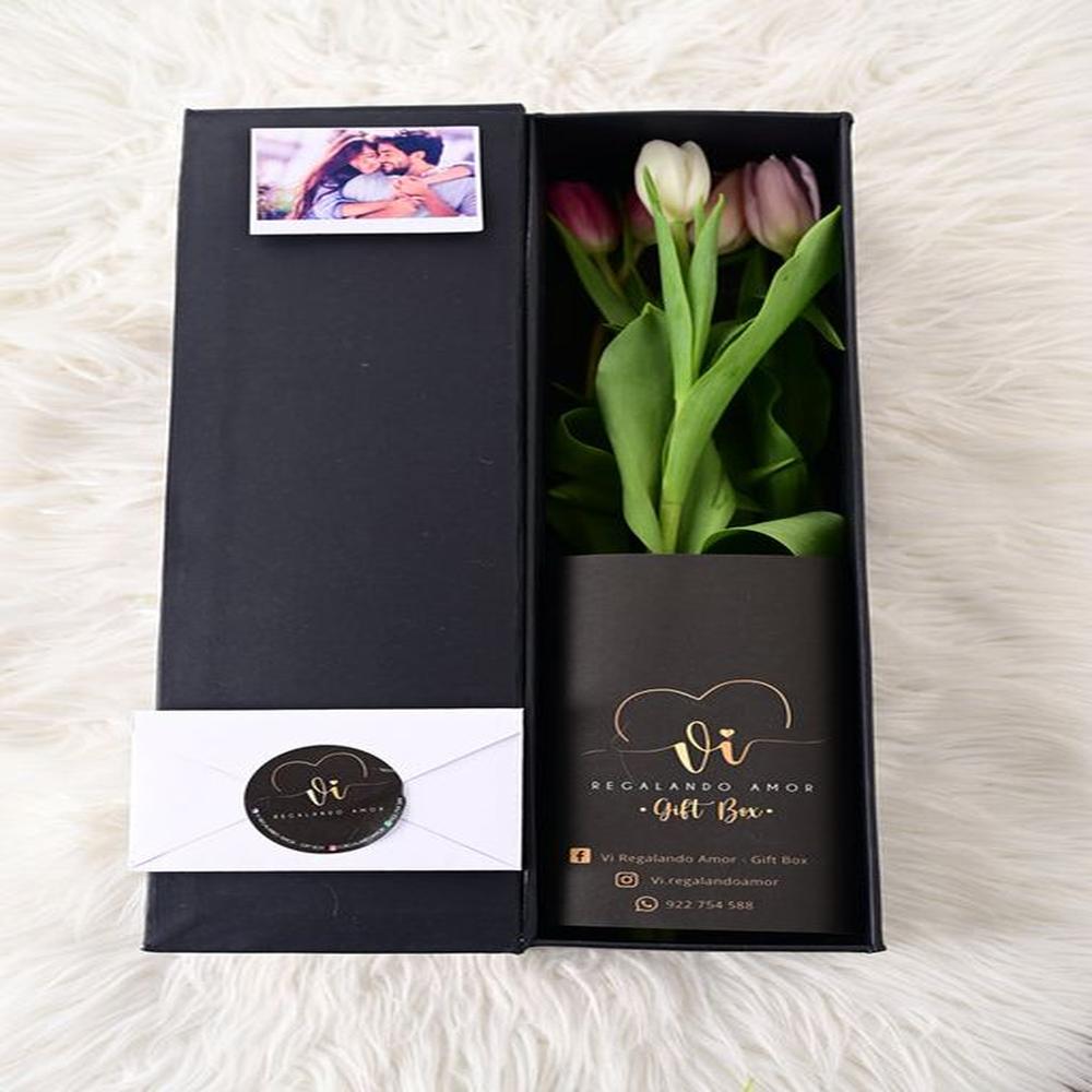 Box Luxury Tulipanes Iris - Ramo de Flores