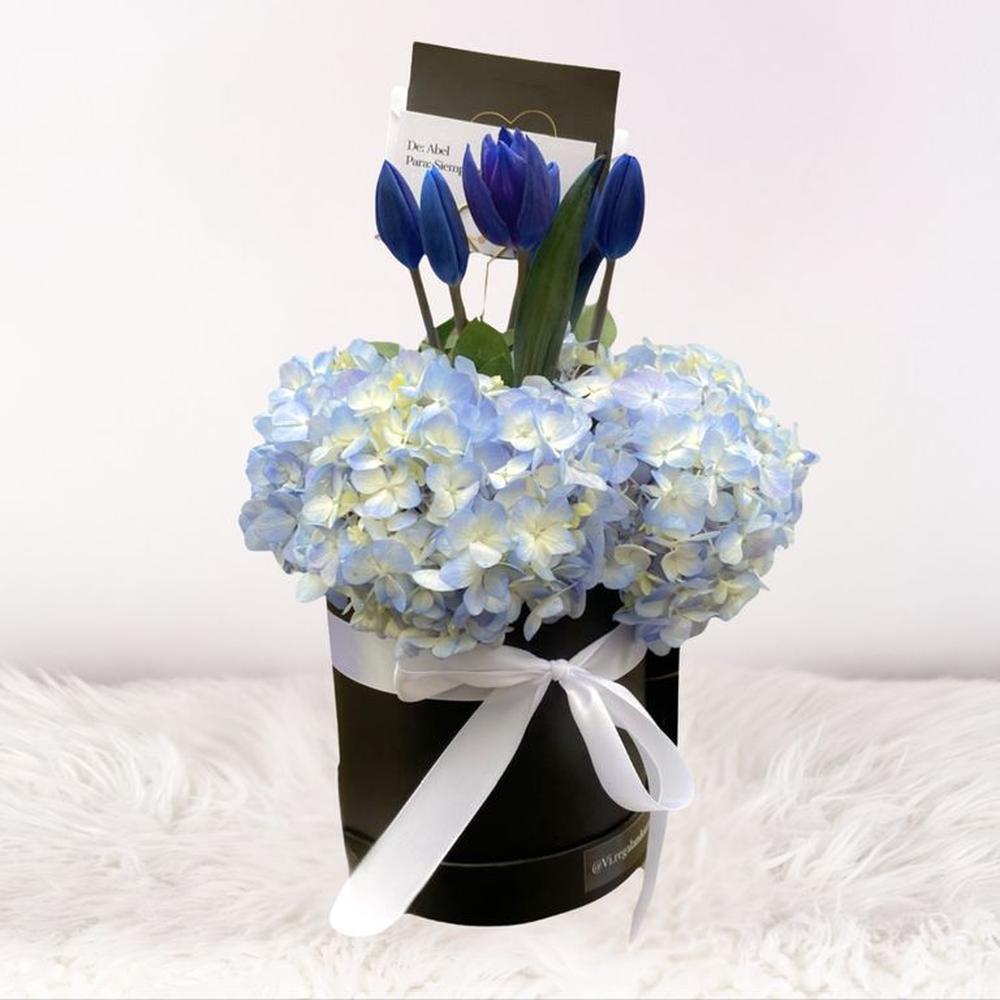 Box Ximena Azules -Flores azules - Arreglo floral