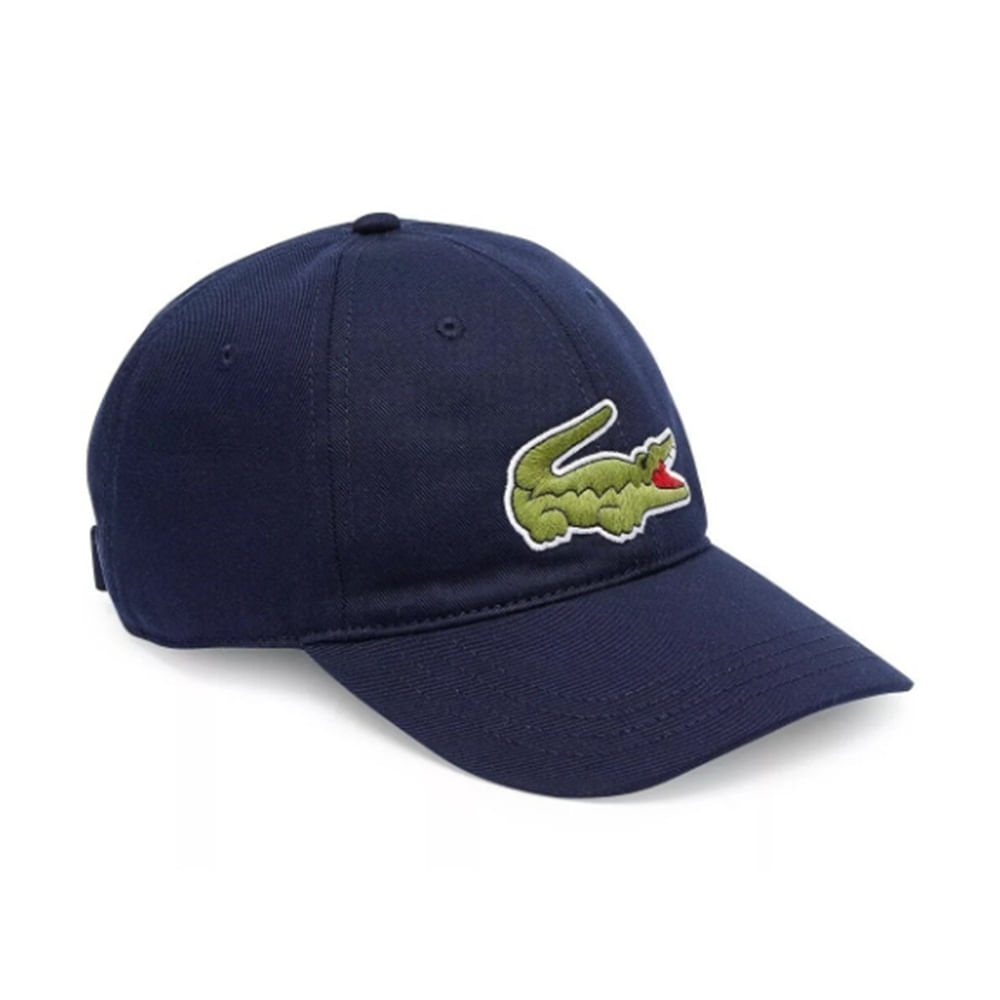 Gorra de Algodon Ajustable Lacoste Bordado de Cocodrilo Unisex  Color Azul
