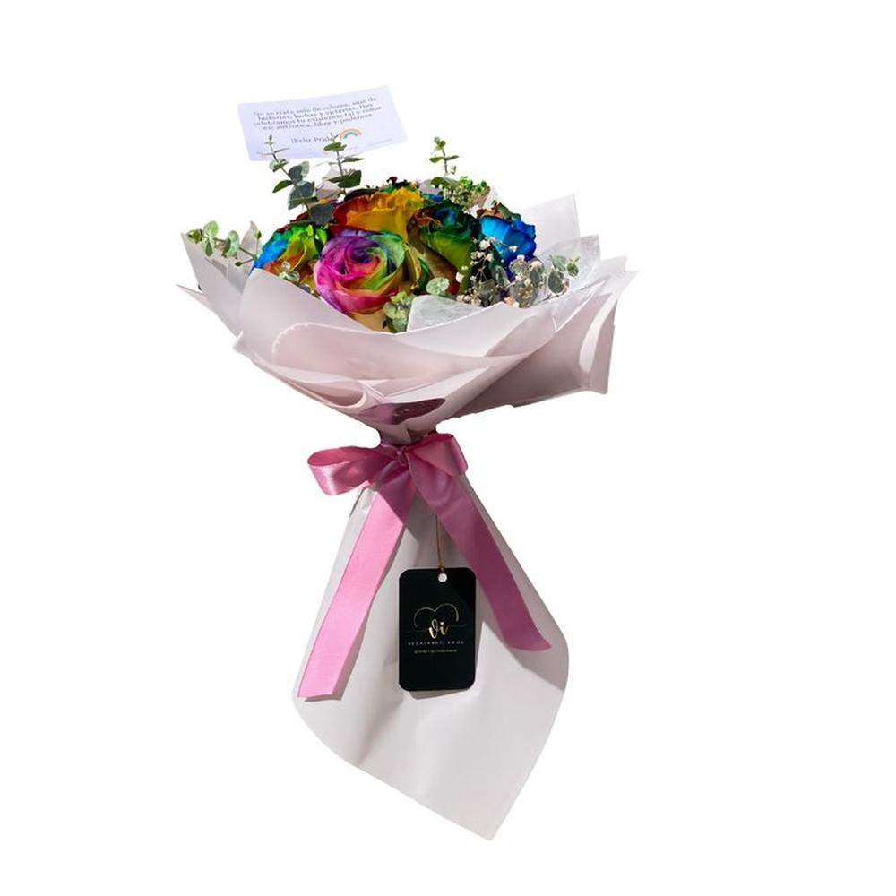 Ramo Pride 7 Rosas Arcoíris - Ramo de flores