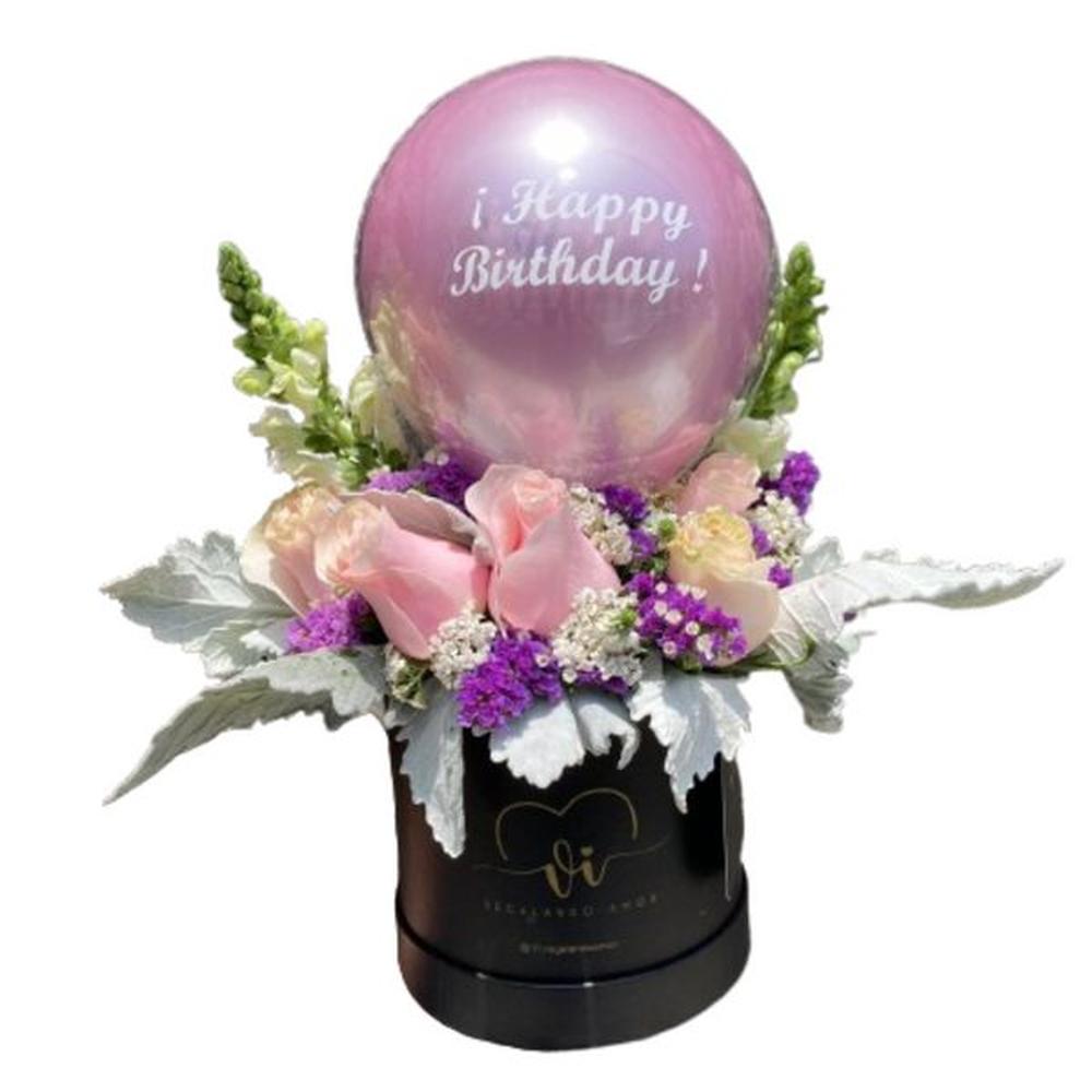 Box Floral Fortuna - Flores Rosadas - Box Floral