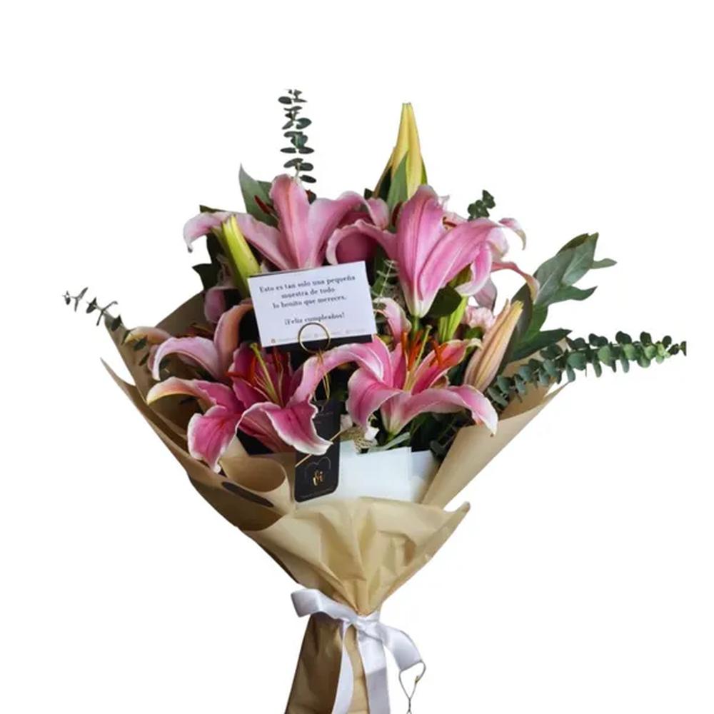 Ramo Lira - Lirios Lirium Rosados- ramo de flores