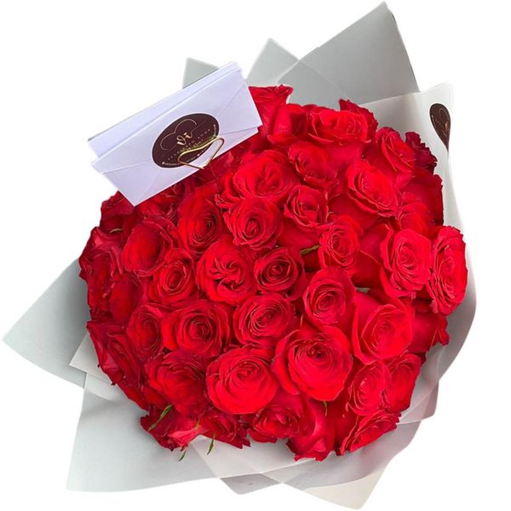 Ramo de 100 Rosas Rojas -  Ramo de Flores - Buchon