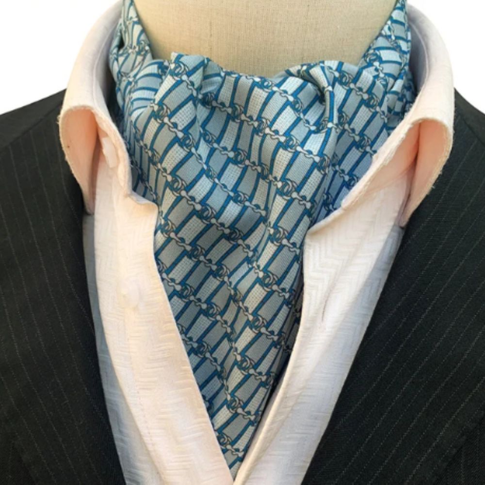 Bufanda Hombre Corbata Ascot Modelo Ronald - Celeste