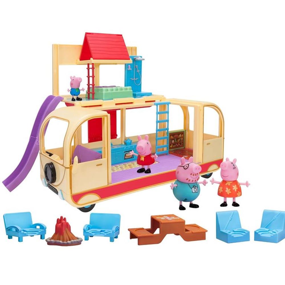 Peppa Pig Camper Caravana Campamento Playset 4 Figuras Multicolor Peppa Pig Camper Caravana Campamento Playset 4 Figuras Multicolor