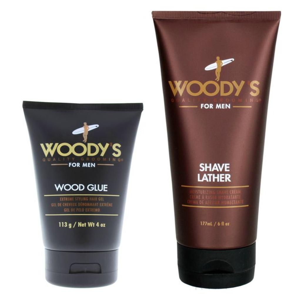 Gel de Peinado Wood Glue Espuma de afeitar Shave Lather Woodys