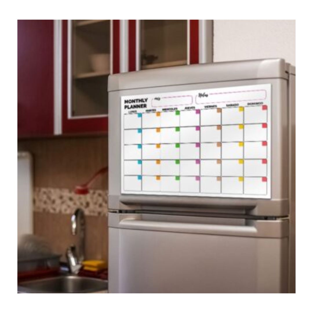 Planificador Pizarra Imantado Mensual para Nevera