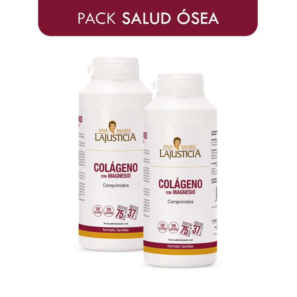 PACK SALUD ÓSEA 2 COLÁGENO CON MAGNESIO Familiar 450 comprimidos