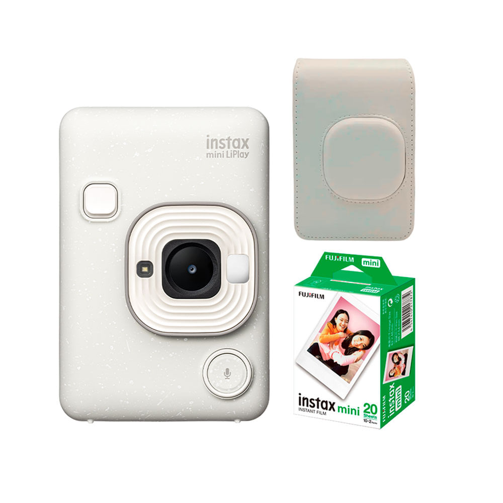 Camara Fujifilm Instax Mini LiPlay white+ Estuche+Peli x20