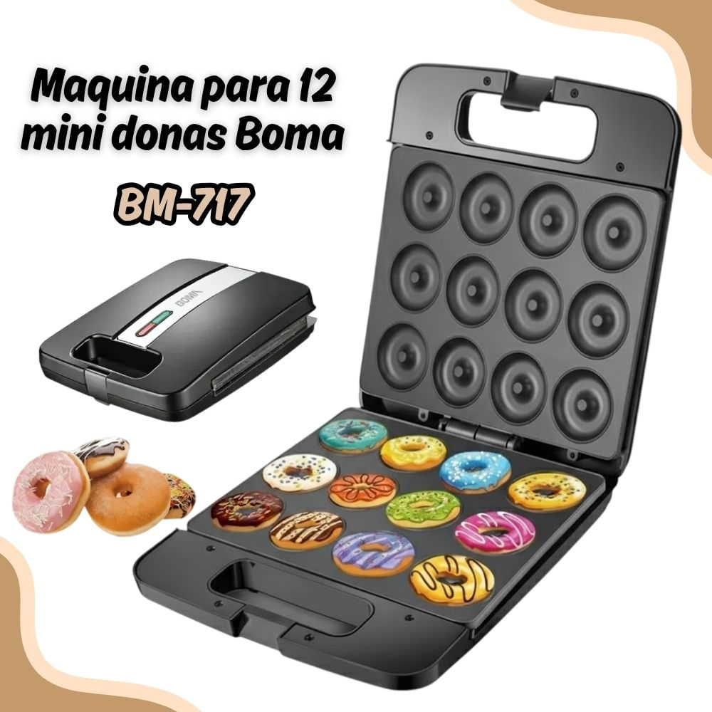 Máquina para 12 Mini Donas Boma BM-717