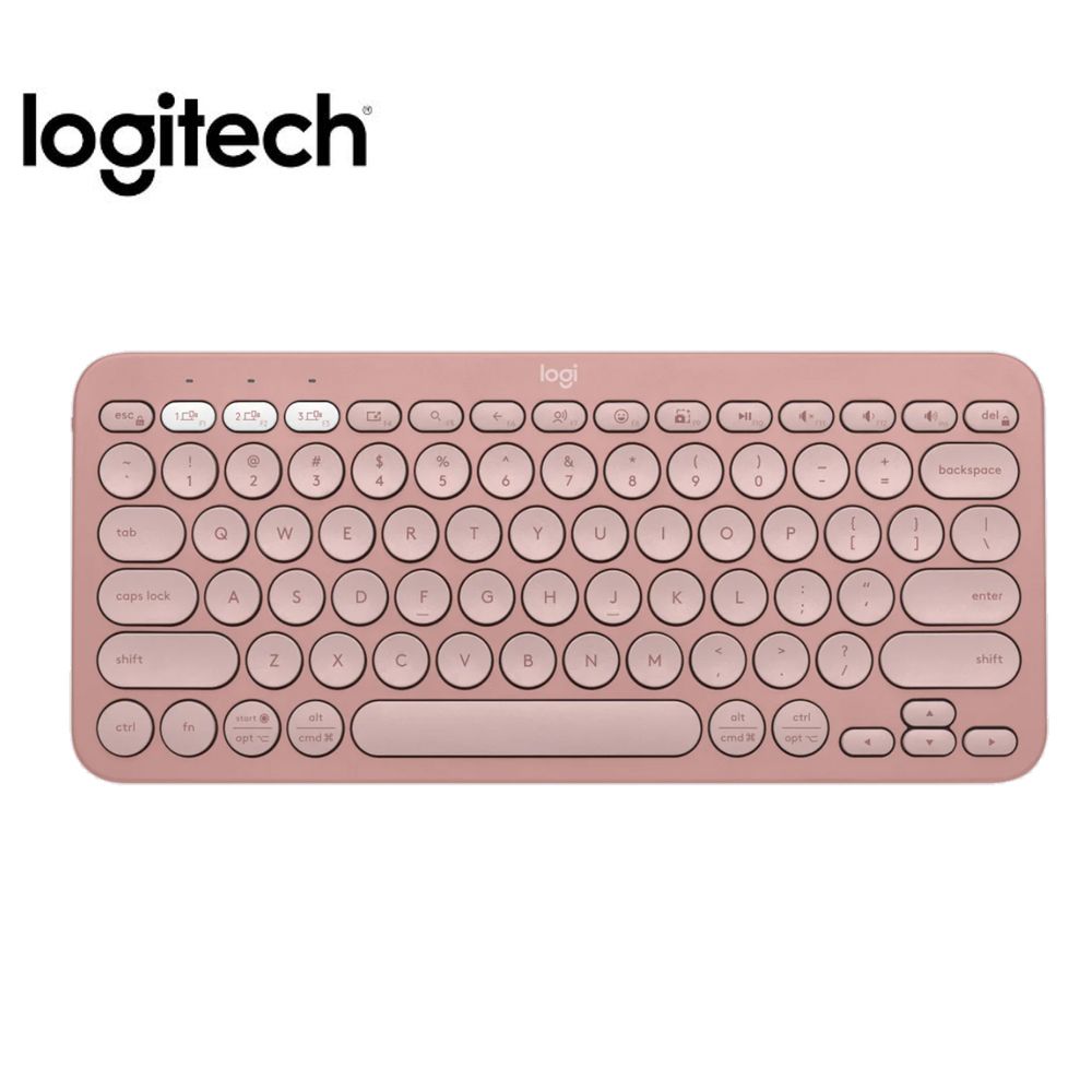 Teclado Logitech Pebble 2 K380s Bluetooth Wireless Sp Rose Teclado Logitech Pebble 2 K380s Bluetooth Wireless Sp Rose