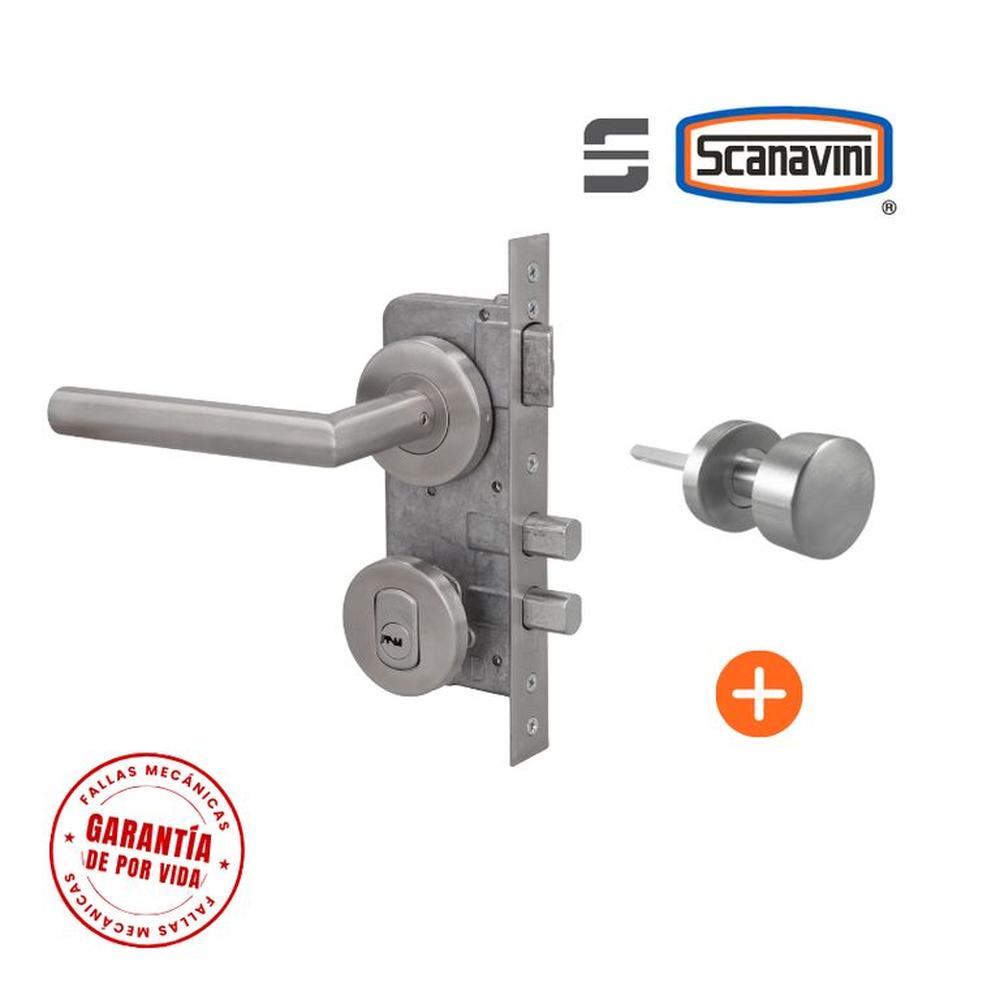 Cerradura de embutir principal 960RR Ace Inox manilla DERECHA