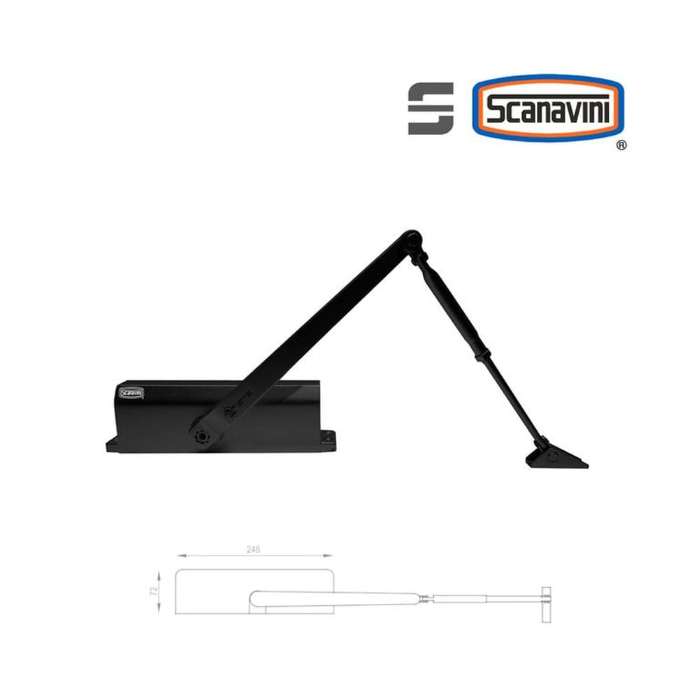 Brazo Hidráulico DT-514F-k negro Puertas de 15 a 85 kg Negro