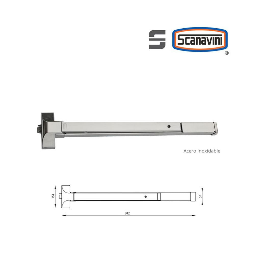 Barra Antipánico DT-F1500RA-S Acero Inox Acero