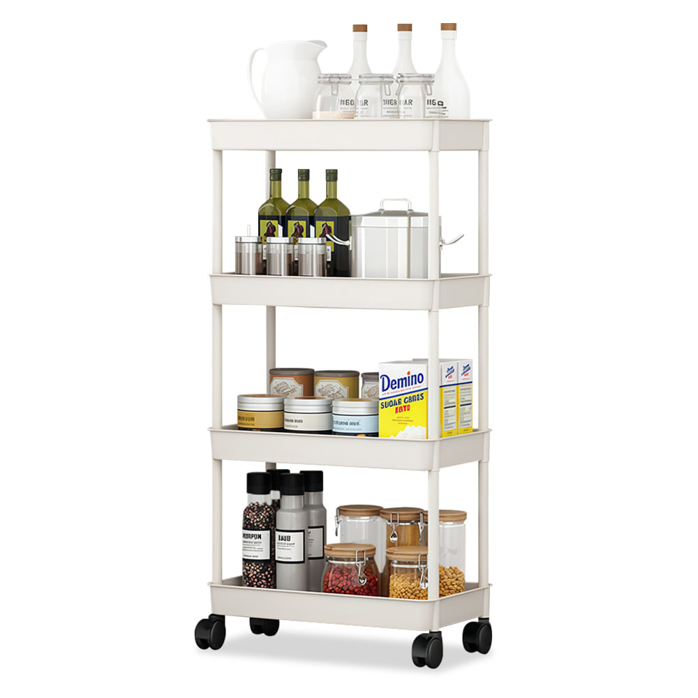 Carrito Organizador Estante 4 Niveles con Ruedas para Cocina B24