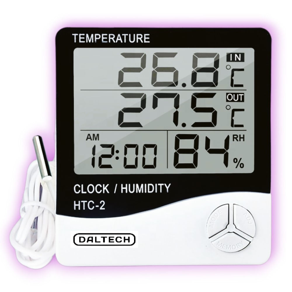 Termohigrómetro Higrómetro Termómetro Digital Con Sonda HTC-2 DALTECH