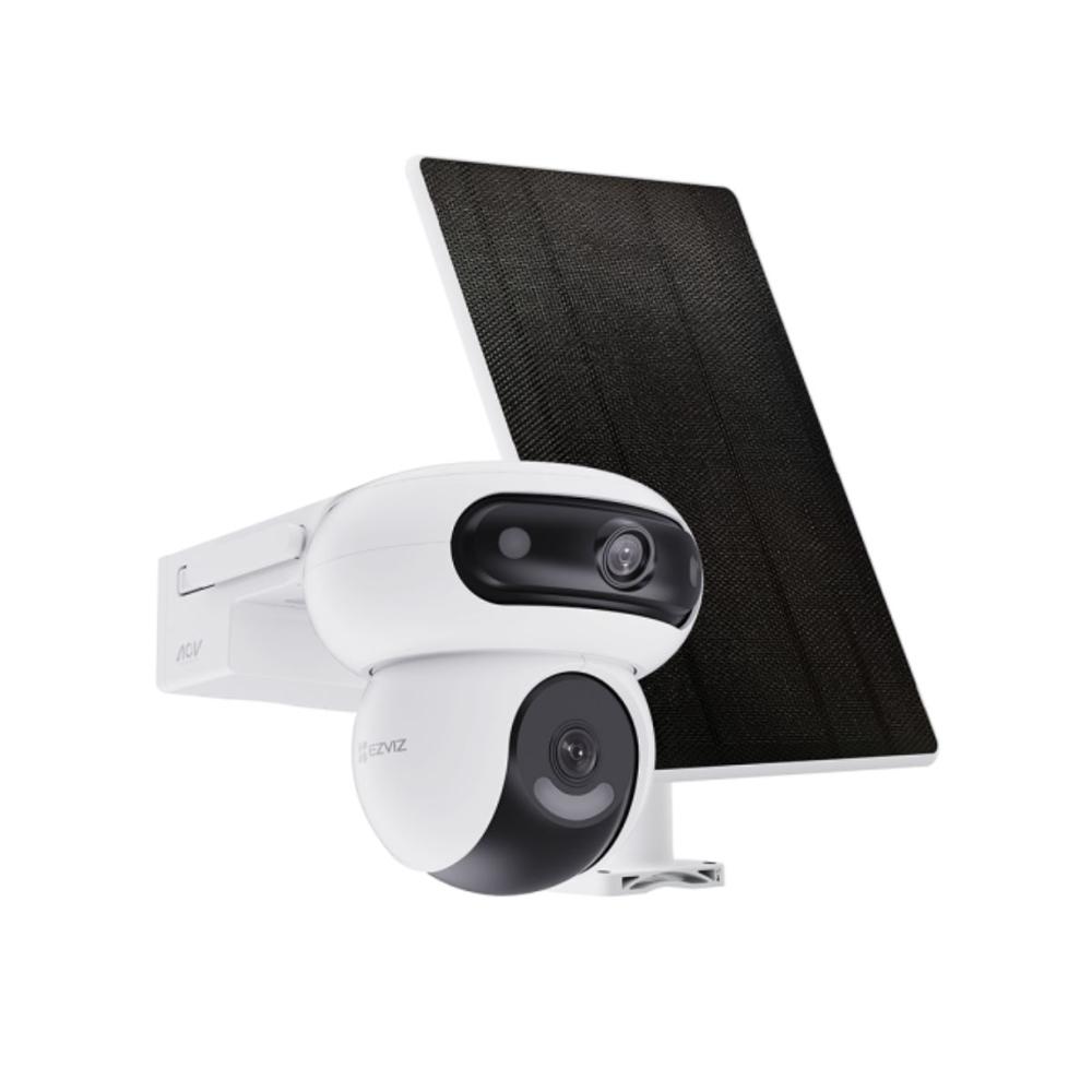 Cámara de seguriddad HB90 Dual Kit 4MP + 4MP Doble Lente con Batería Panel Solar