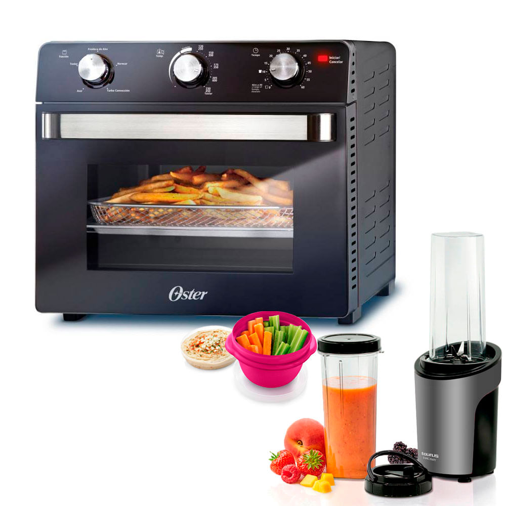 Combo Horno Electrico con Freidora Oster TSSTTVMAF1 Licuadora Taurus SHAKEAWAY Combo Horno Electrico con Freidora Oster TSSTTVMAF1 Licuadora Taurus SHAKEAWAY