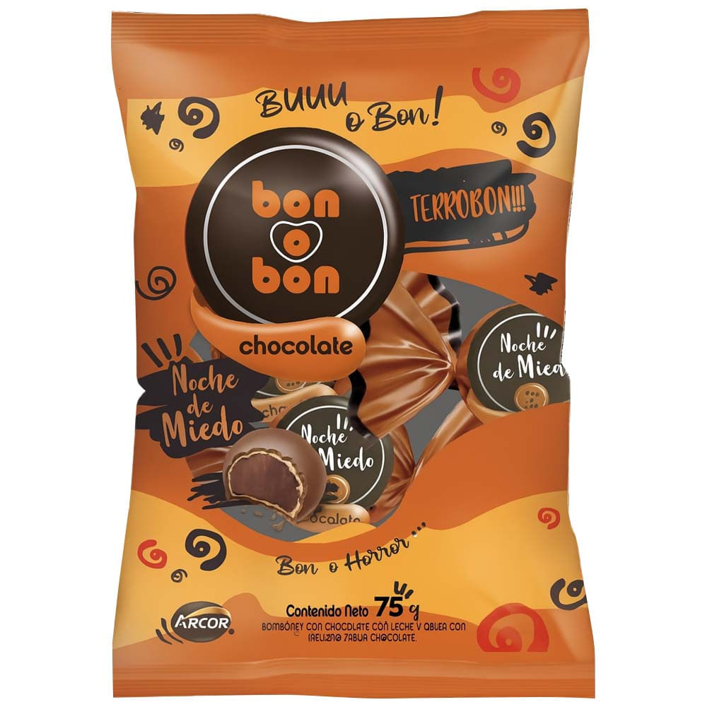 Bombones de Chocolate BON O BON Halloween Bolsa 75g