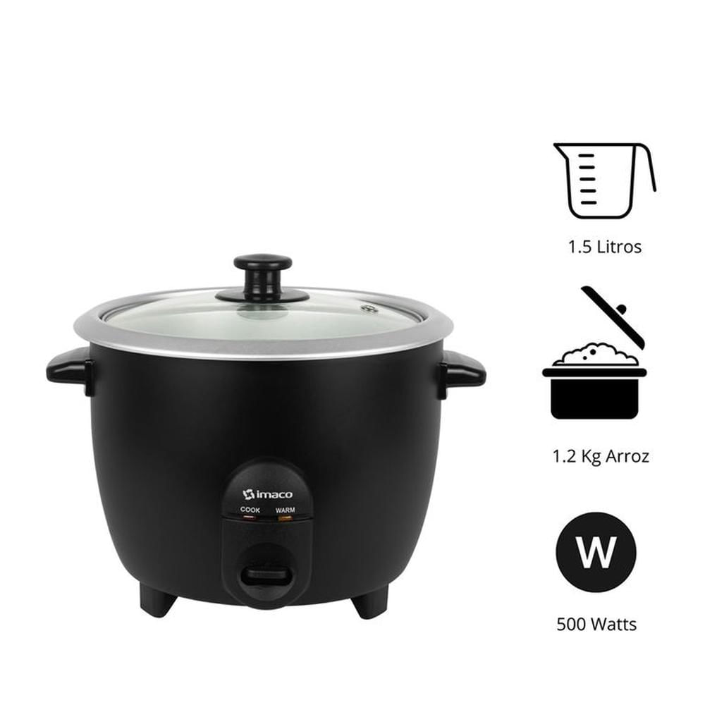 OLLA ARROCERA IMACO RC15N NEGRO 1.5 L