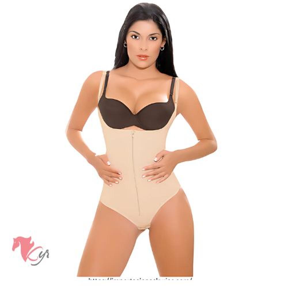 Faja Body Con Cierre De Broche Color Beige Talla L