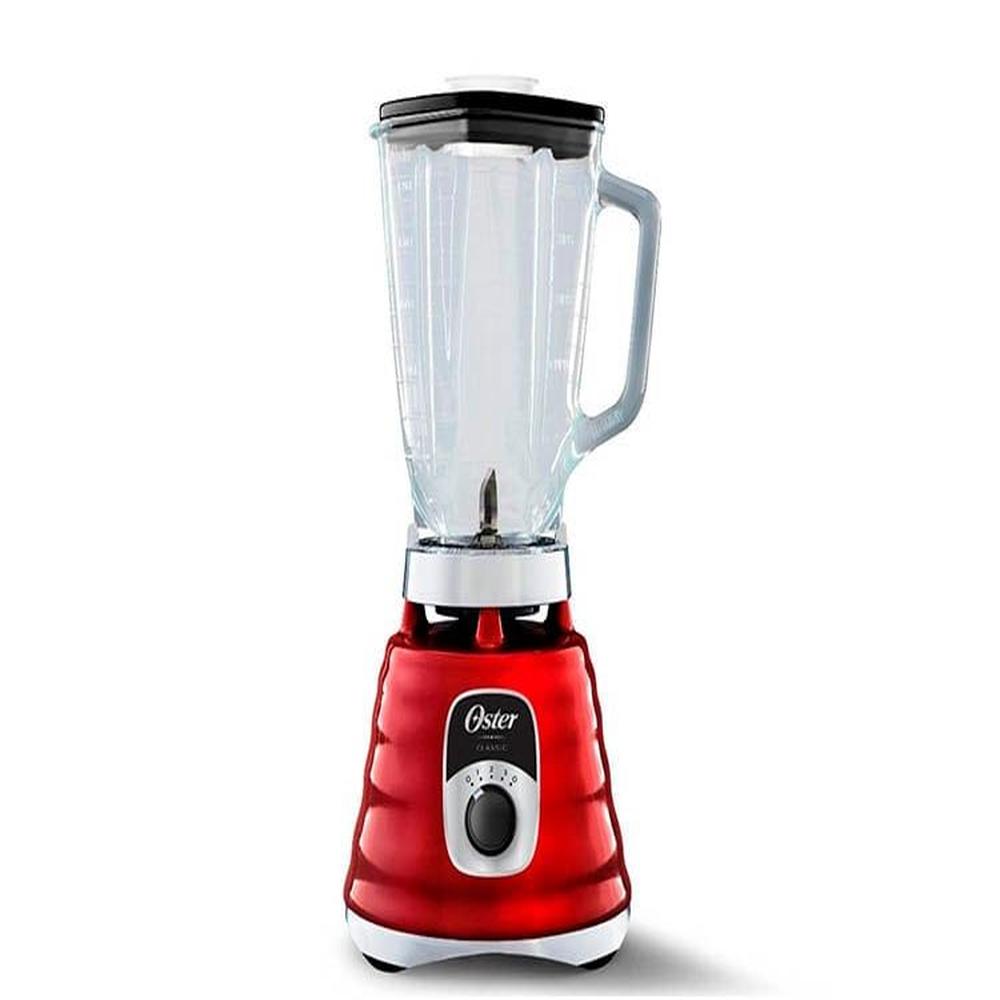 LICUADORA CLASICA OSTER 3 VELOCIDADES 1000W CROMADA ROJA - BLST4126R