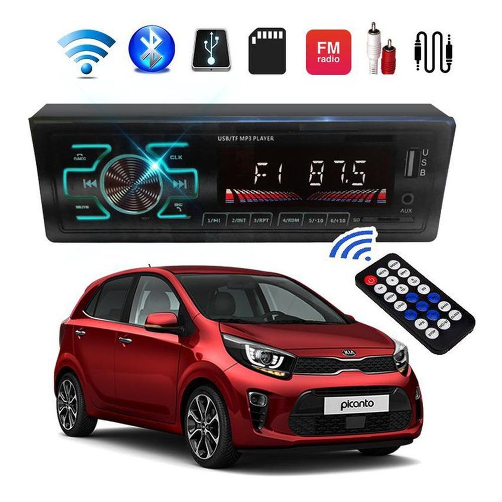 Auto radio fm bluetooth radio para autoradio carro usb rca led