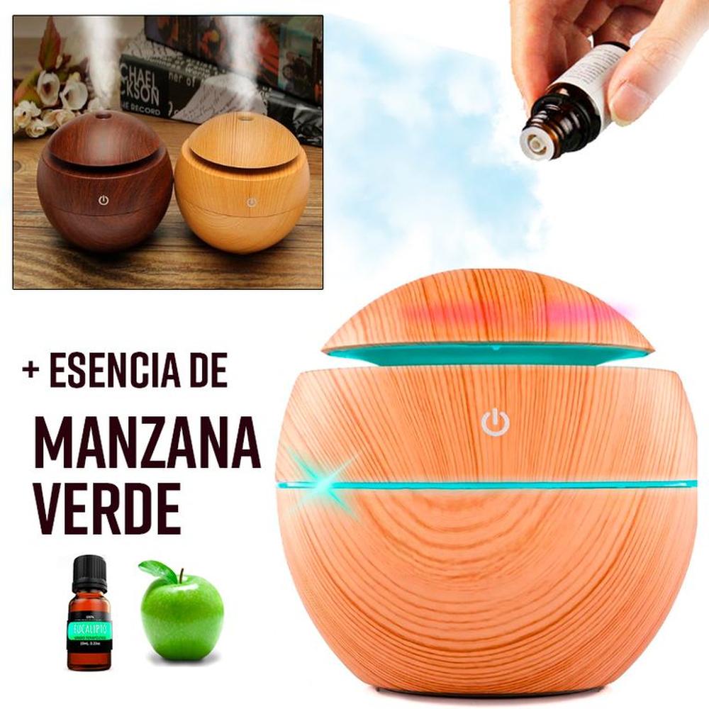 Purificador de Aire con luz RGB Humidificador + esencia Manzana