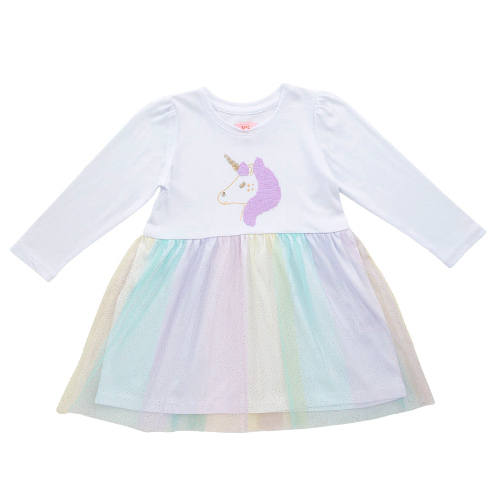 Vestido Tutú Unicornio Manga Larga Bebé Niña BABY EUREKA