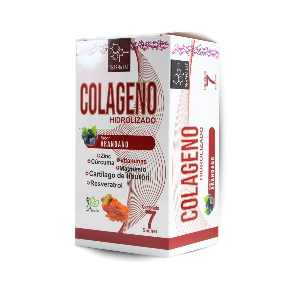 Colageno Hidrolizado Pharma Lat caja x 7 sachets 12 Gr Sabor Arandanos