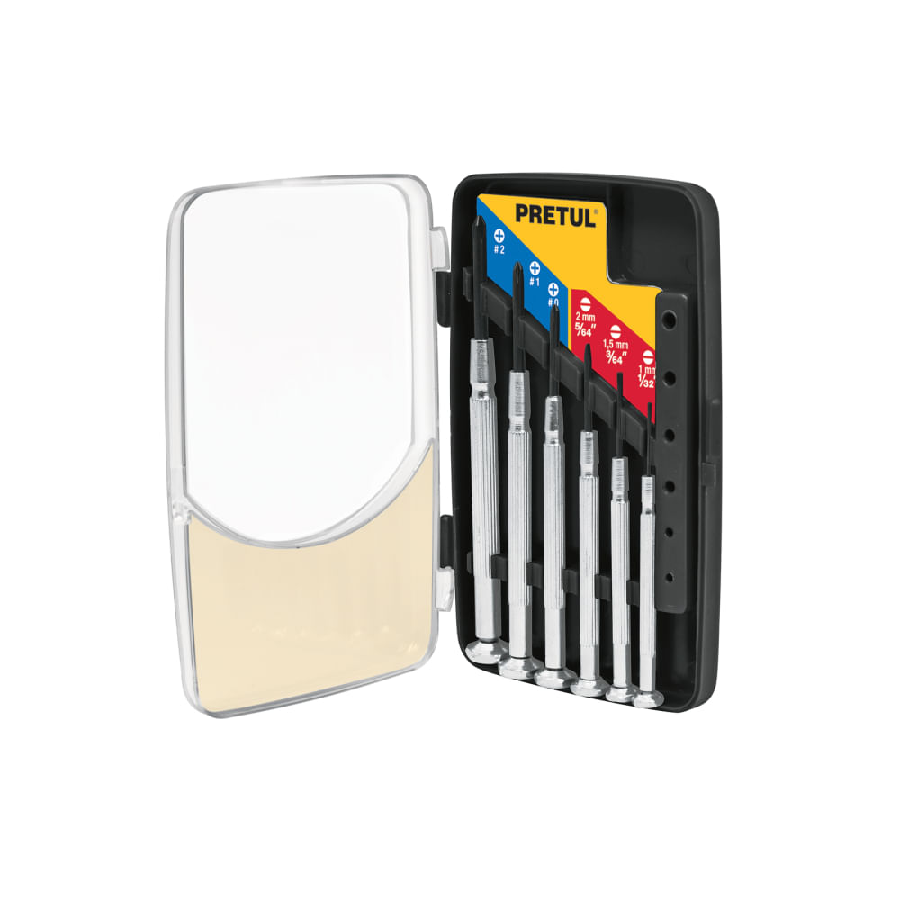 Juego de Desarmador Joyero 6 piezas Metalico 21382 Pretul