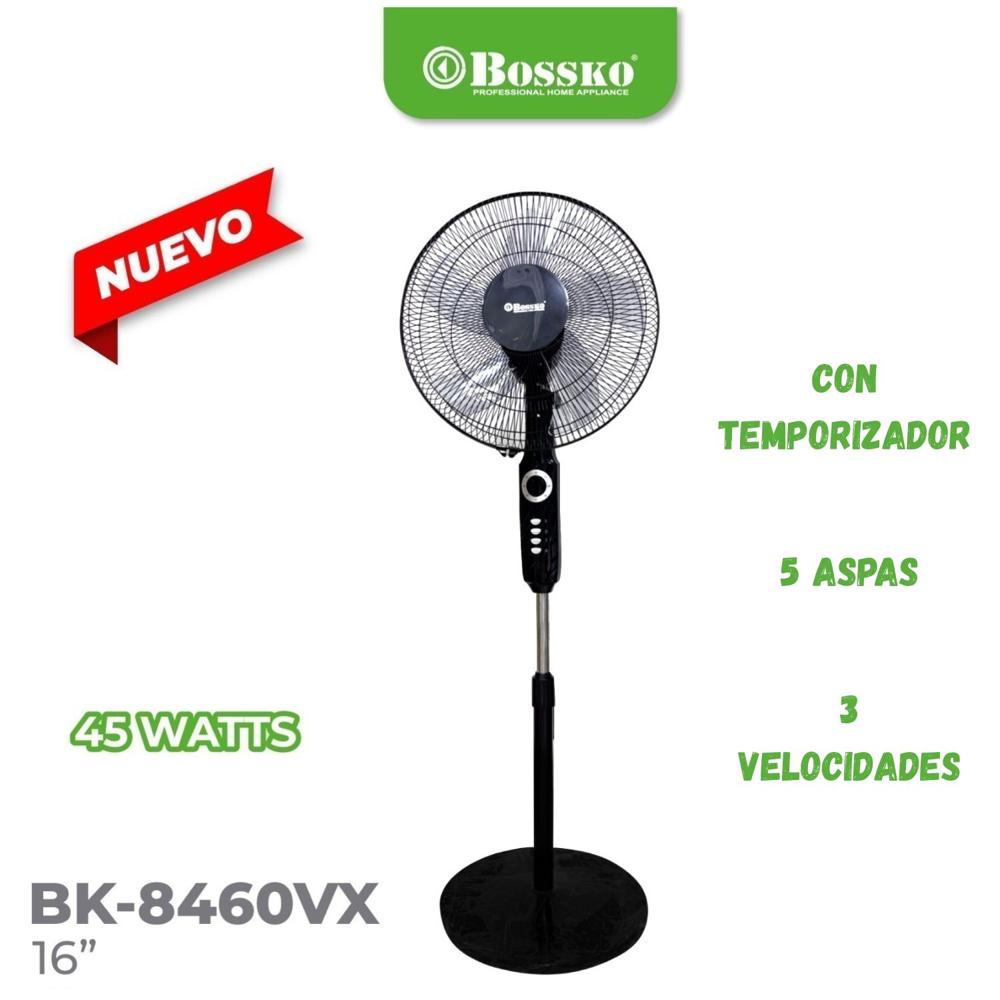 Ventilador de Pedestal Bossko BK-8460VX de 16 pulgadas 3 velocidades