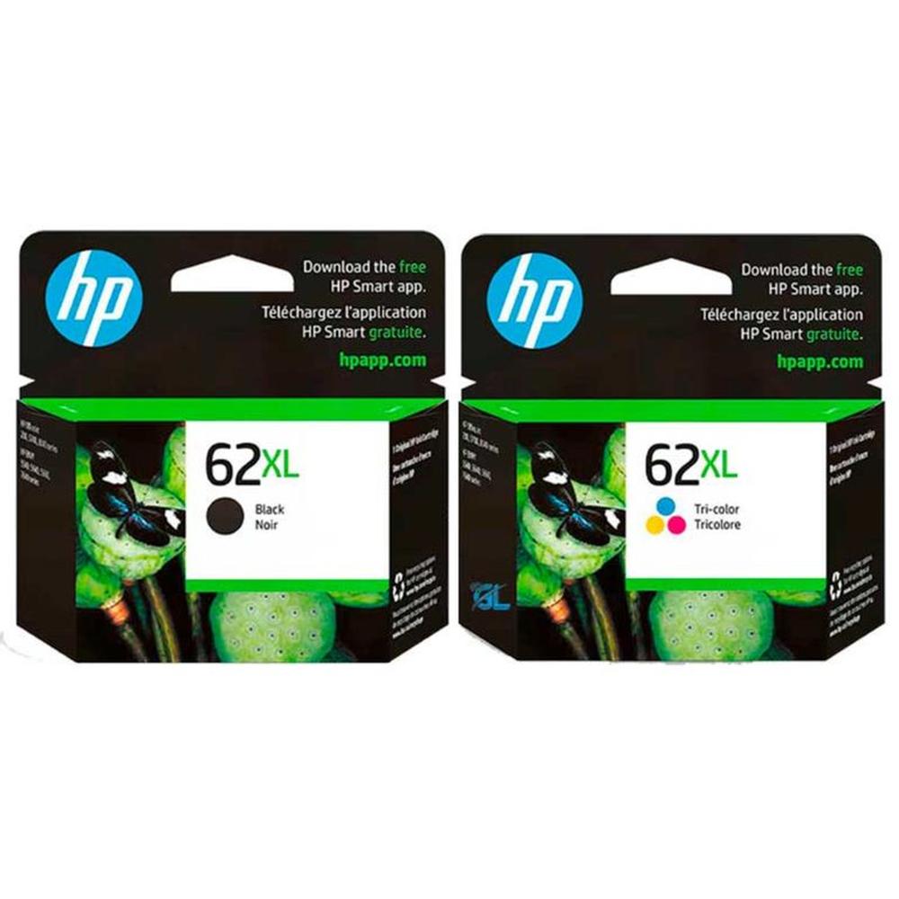 KIT HP C2P05AL 62XL NEGRO y HP C2P07AL 62XL TRICOLOR ORIGINALl