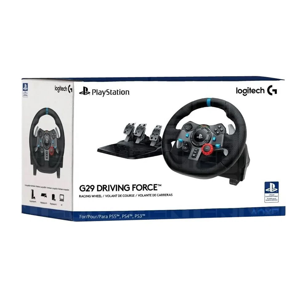 LOGITECH G G29 RACING WHEEL BLACK TIMON CON PEDAL COMPATIBLE PC-PS4-PS5
